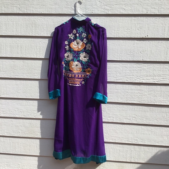 Salwar kameez for party wear, purple, embroidered - Picture 2 of 6